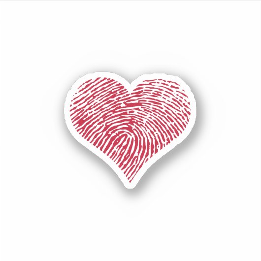 FingerdruckHerz Aufkleber (Vorderseite)