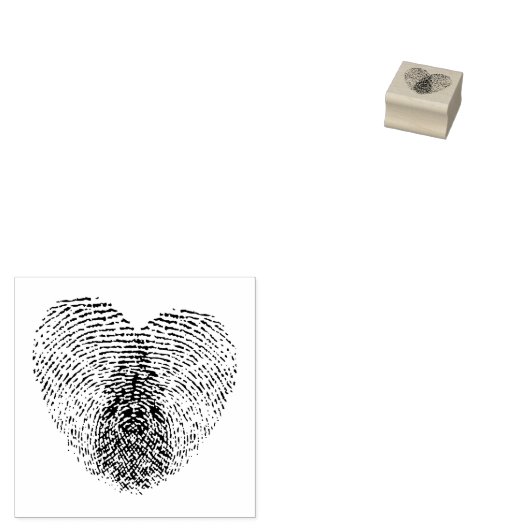 FingerdruckHerz Gummistempel (Stempel)