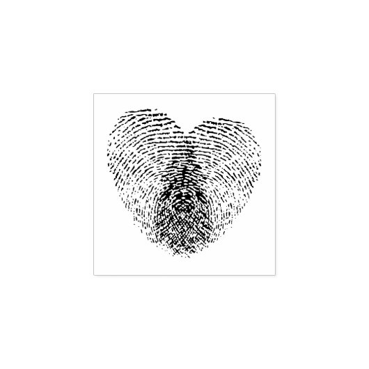 FingerdruckHerz Gummistempel (Prägung)