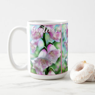 Fingerhut Blumen Floral Rosa Garten Personalisiert Kaffeetasse