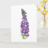 Fingerhut-Blumen-Raum-Gruß Karte (Gelbe Blume)