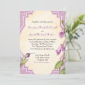 Fingerhut-Kolibri - Hochzeits-Einladung Einladung (Stehend Vorderseite)