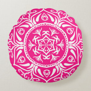 Fingerhut-Mandala Rundes Kissen