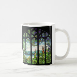 Fingerhut-u. Wisteria-beflecktes Glas-Tasse Kaffeetasse