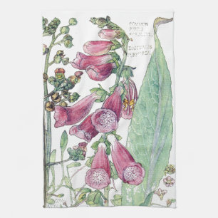 Fingerhut-Wildblume-Blumen-Küchenhandtuch Geschirrtuch