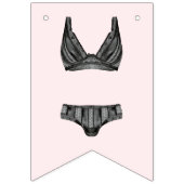 Fingerie Duschbräune zu sein rosa schwarz Wimpelkette (Erste Fahne)