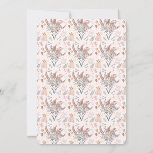 Fingerie und Lattes-Brautparty Einladung (Rückseite)