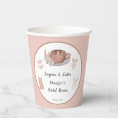 Fingerie und Lattes-Brautparty Pappbecher (Vorderseite)