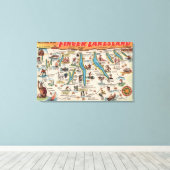 Fingerlakes, New York - Detaillierte Karte Leinwanddruck (Insitu (Holzboden))