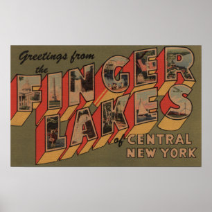 Fingerlakes, New York - Große Briefszenen Poster