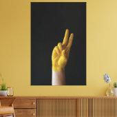 Fingermalerei Premium Wrapped Canvas (Glanz) Leinwanddruck (Insitu (Wohnzimmer))