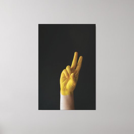 Fingermalerei Premium Wrapped Canvas (Glanz) Leinwanddruck (Vorderseite)