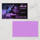 Fingernail Polnisch und Glitzer Nagelkünstlerische Visitenkarte (Vorne/Hinten)