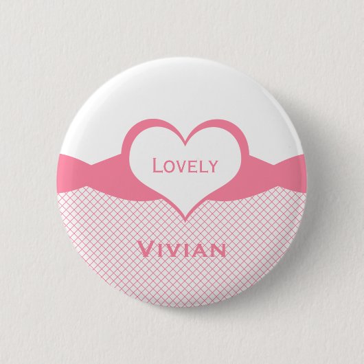 Fingerntasten aus weichem Herzen, rosa Button (Vorderseite)