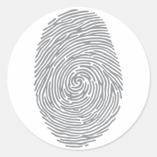 fingerprint2 runder aufkleber
