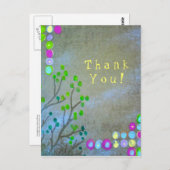 Fingerprint Abstrakt - Danke! Postkarte (Vorne/Hinten)