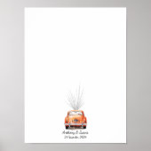 Fingerprint Art Wedding Guest Book mit Auto Poster (Vorne)