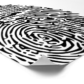 Fingerprint Background Poster (Ecke)