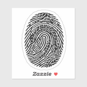 Fingerprint Biker Aufkleber — Identity Vinyl Aufkl