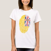 Fingerprint der Niue-Flagge T-Shirt (Vorderseite)