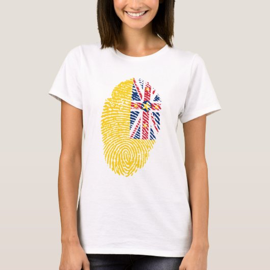Fingerprint der Niue-Flagge T-Shirt (Vorderseite)