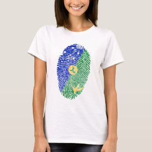 Fingerprint der Weihnachtsinsel T-Shirt