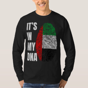 Fingerprint DNA Biometrie Flag Arabische Emirate T-Shirt
