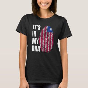 Fingerprint DNA Biometrie Flag Liberia T-Shirt