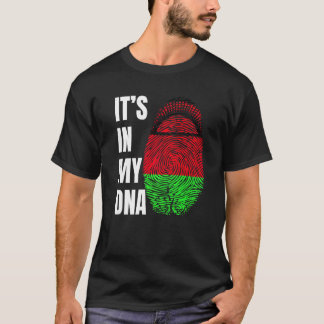 Fingerprint DNA Biometrie Flag Malawi T-Shirt