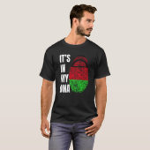 Fingerprint DNA Biometrie Flag Malawi T-Shirt (Vorne ganz)