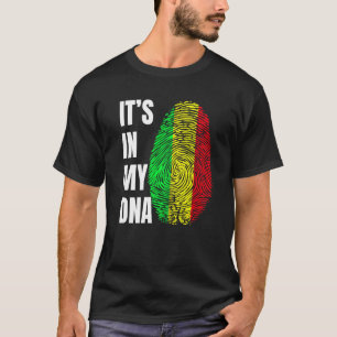 Fingerprint DNA Biometrie Flag Mali T-Shirt