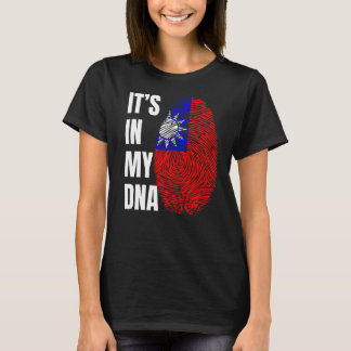 Fingerprint DNA Biometrie Flag Taiwan T-Shirt