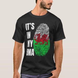 Fingerprint DNA Biometrie Flag Wales T-Shirt