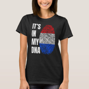 Fingerprint DNA Biometrie Holland Flaggen Niederla T-Shirt