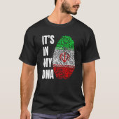 Fingerprint DNA Biometrie iranische Flagge Iran T-Shirt (Vorderseite)