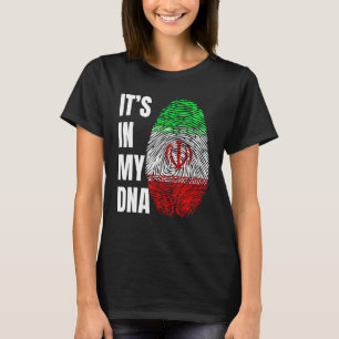 Fingerprint DNA Biometrie iranische Flagge Iran T-Shirt