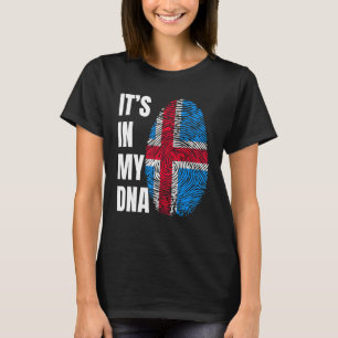 Fingerprint DNA Biometrie Island Flag T-Shirt