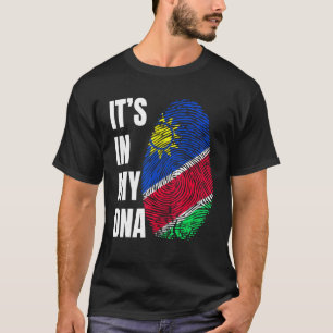 Fingerprint DNA Biometrie Namibia Flag T-Shirt