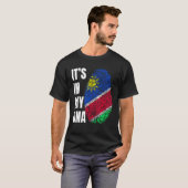 Fingerprint DNA Biometrie Namibia Flag T-Shirt (Vorne ganz)