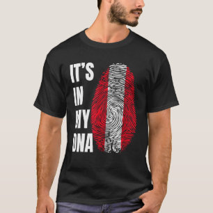 Fingerprint DNA Biometrie Peruanische Flagge Perua T-Shirt