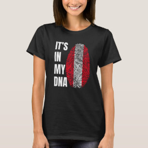 Fingerprint DNA Biometrie Peruanische Flagge Perua T-Shirt