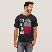 Fingerprint DNA Biometrie Polnische Flagge Polen T-Shirt (Vorne ganz)