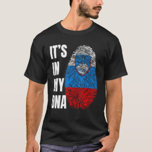 Fingerprint DNA Biometrie Slowenische Flagge Slowe T-Shirt