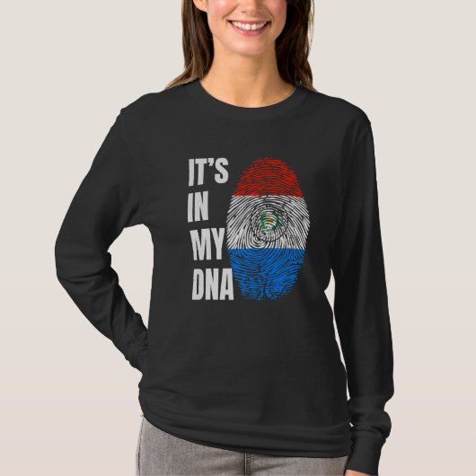 Fingerprint DNA Biometry Flag Paraguay T-Shirt (Vorderseite)