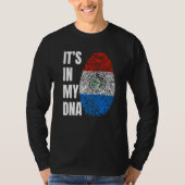 Fingerprint DNA Biometry Flag Paraguay T-Shirt (Vorderseite)