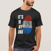 Fingerprint DNA Biometry Flag Paraguay   T-Shirt (Vorderseite)