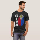 Fingerprint DNA Biometry Flag Philippines T-Shirt (Vorne ganz)