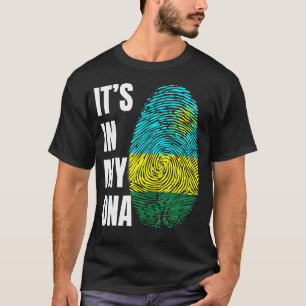 Fingerprint DNA Biometry Flag Ruanda T-Shirt
