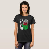 Fingerprint DNA Biometry Flag Wales   T-Shirt (Vorne ganz)