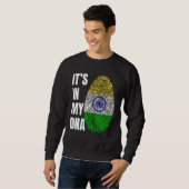 Fingerprint DNA Biometry Indian Flag India Sweatshirt (Vorne ganz)